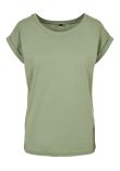 Build Your Brand Women's extended shoulder tee