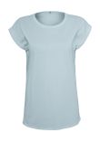 Build Your Brand Women's extended shoulder tee