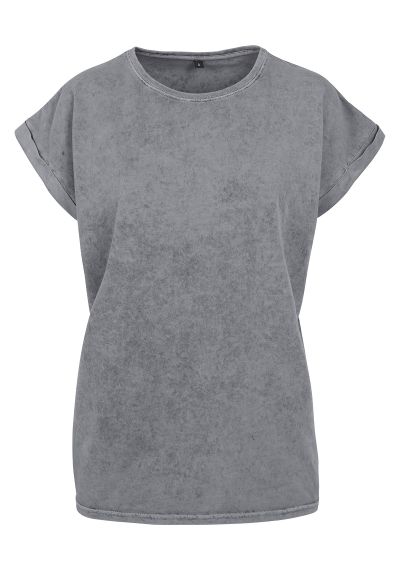 Build Your Brand Women's acid washed extended shoulder tee