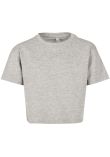 Build Your Brand Girls cropped Jersey tee
