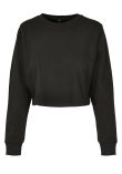 Build Your Brand Womens terry cropped crew
