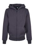 Build Your Brand Organic kids basic zip hoodie