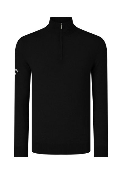 Callaway Ribbed  zip Merino sweater