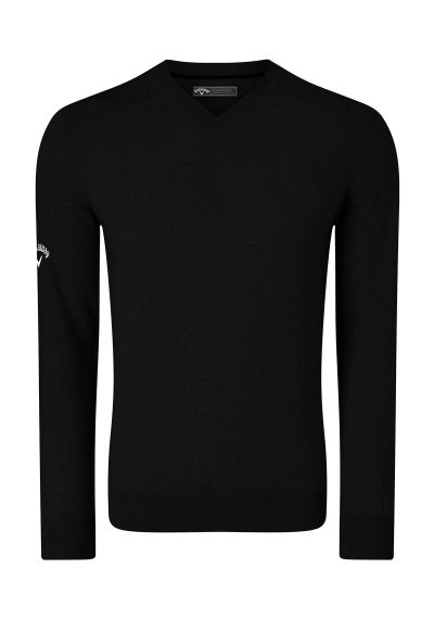 Callaway Ribbed v-neck Merino sweater