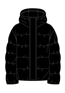 Build Your Brand Womens loose puffer jacket