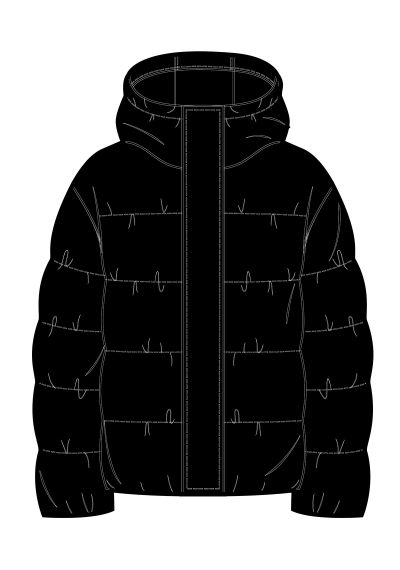 Build Your Brand Womens loose puffer jacket