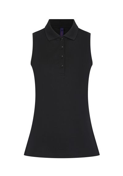 Henbury Womens sleeveless Coolplus polo shirt