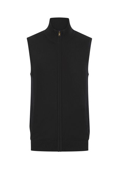 Henbury Sleeveless zip-through jumper