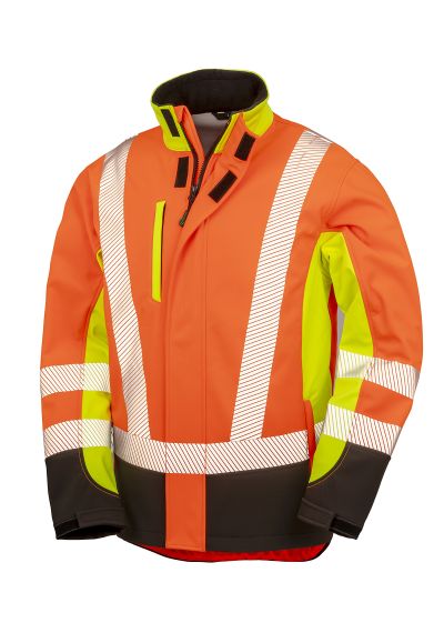 Result Genuine Recycled Recycled 3-layer printable 3-tone safety softshell
