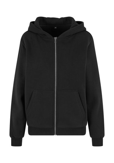 Build Your Brand Womens fluffy zip hoodie