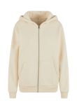 Build Your Brand Womens fluffy zip hoodie