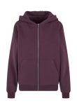 Build Your Brand Womens fluffy zip hoodie