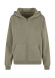 Build Your Brand Womens fluffy zip hoodie