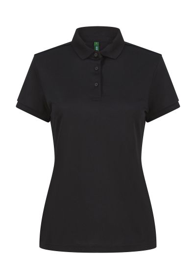 Henbury Womens recycled polyester polo shirt