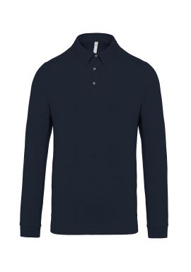 Kariban Jersey knit long sleeve polo shirt