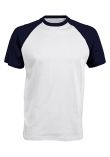 Kariban Baseball Short-sleeved two-tone T-shirt