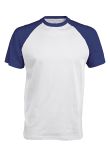 Kariban Baseball Short-sleeved two-tone T-shirt