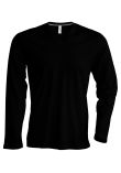 Kariban Men's long-sleeved V-neck T-shirt
