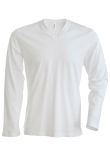 Kariban Men's long-sleeved V-neck T-shirt