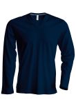 Kariban Men's long-sleeved V-neck T-shirt