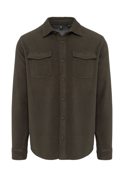 Kariban Sherpa-lined fleece overshirt