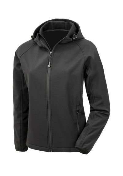 Result Genuine Recycled Womens recycled 3-layer printable hooded softshell