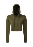 TriDri Women's TriDri cropped hooded long sleeve t-shirt