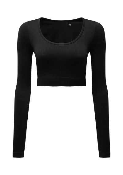 TriDri Womens TriDri ribbed seamless '3D Fit' crop top