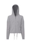 TriDri Kids TriDri recycled cropped oversize full-zip hoodie