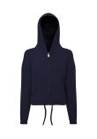 TriDri Kids TriDri recycled cropped oversize full-zip hoodie