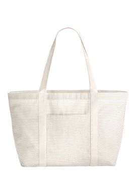 Westford Mill Striped organic cotton shopper