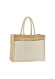 Westford Mill Cotton pocket natural starched jute shopper