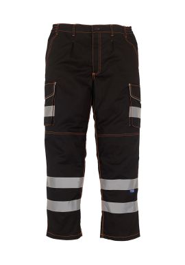 Yoko Hi-vis polycotton cargo trousers with kneepad pockets (HV018T/3M)
