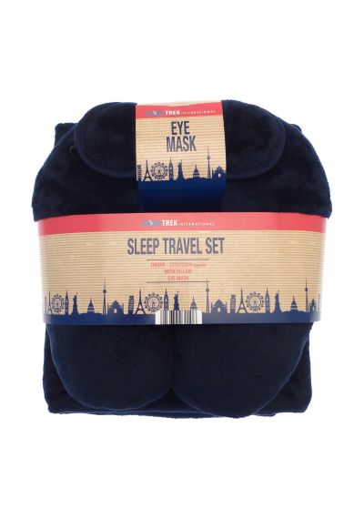Home & Living Travel set (neck pillow, eye mask and fleece blanket)