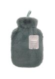 Ribbon Super luxury faux fur hot water bottle and cover