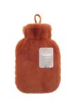 Ribbon Super luxury faux fur hot water bottle and cover