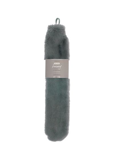 Ribbon Super luxury faux fur long hot water bottle and cover