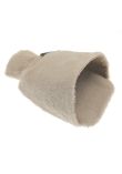 Ribbon Luxury foot hot water bottle and cover in plush faux fur