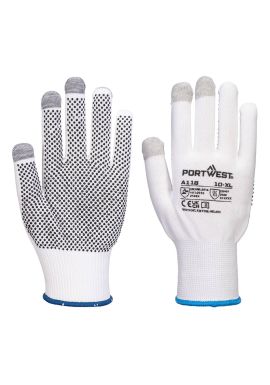 Portwest Grip 13 PVC Dotted Touchscreen Glove (Pack of 12) A118