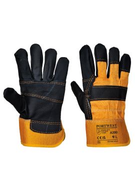 Portwest Leather Rigger 270 Cow Grain Palm Bar Glove A200