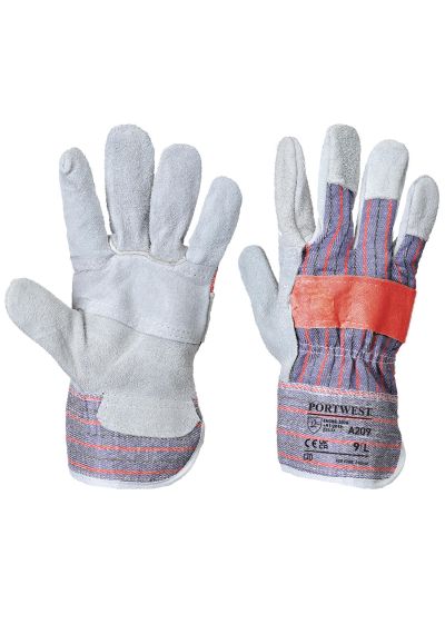 Portwest Leather Rigger 300 Cow Split Palm Bar Glove A209