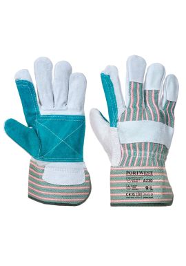 Portwest Leather Rigger 365 Cow Split Reinforced Palm Glove A230