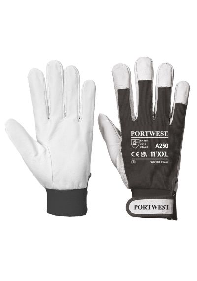 Portwest Leather 110 Grain Palm Mechanical Glove A250