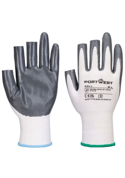 Portwest Grip 13 Nitrile 3 Fingerless Glove (Pack of 12) A311