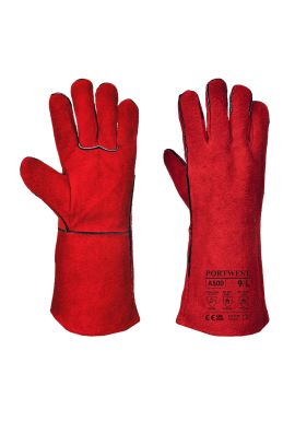 Portwest Welders 210 Split Leather Red Gauntlet A500