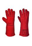 Portwest Welders 210 Split Leather Red Gauntlet A500