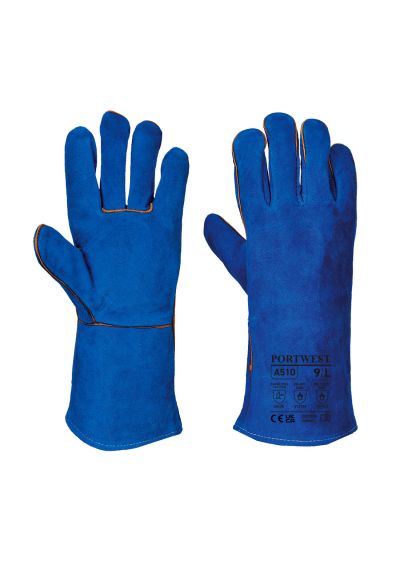 Portwest Welders 210 Split Leather Blue Gauntlet A510