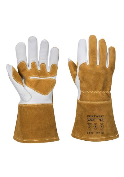 Portwest MIG Welders 320 Grain Leather Reinforced Gauntlet A540