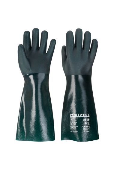 Portwest Chem 450 PVC Double Dipped Gauntlet A845