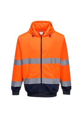 Portwest Hi-Vis Contrast Zipped Hoodie B317